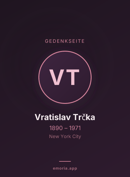 Gedenkportrait von Vratislav Trčka
