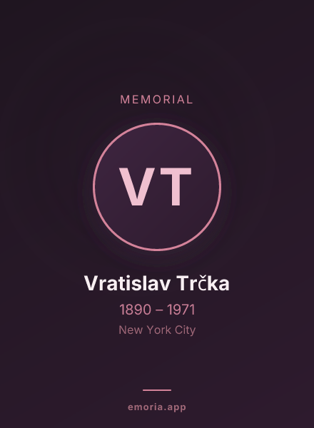Memorial portrait of Vratislav Trčka