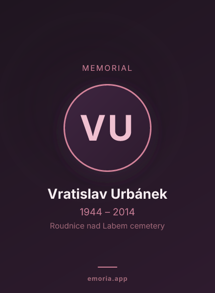 Memorial portrait of Vratislav Urbánek