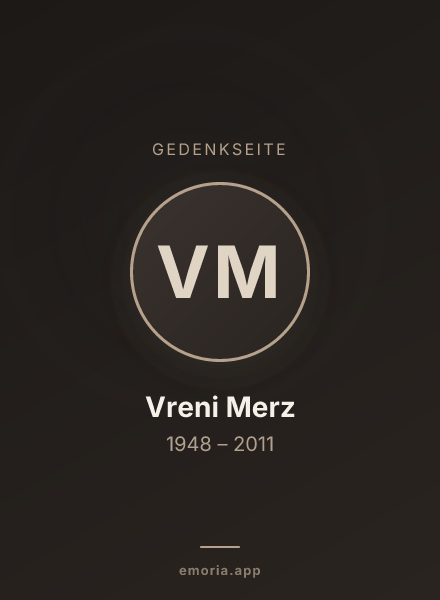 Gedenkportrait von Vreni Merz
