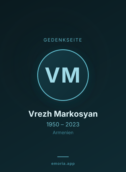 Gedenkportrait von Vrezh Markosyan