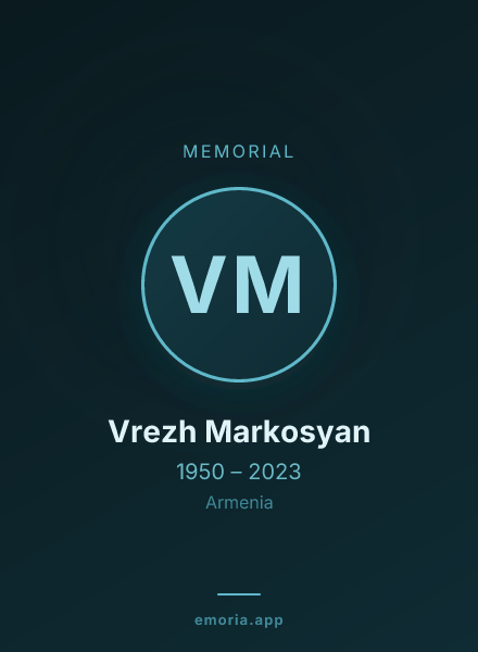Memorial portrait of Vrezh Markosyan