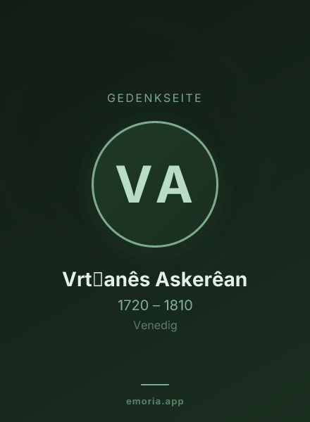 Gedenkportrait von Vrt̕anês Askerêan