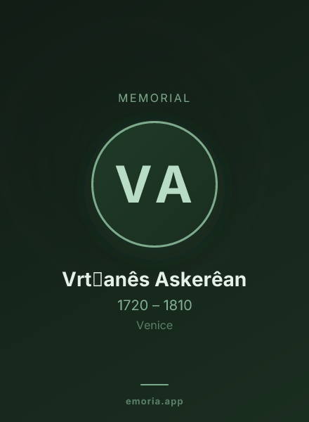 Memorial portrait of Vrt̕anês Askerêan