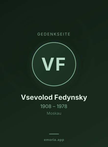 Gedenkportrait von Vsevolod Fedynsky