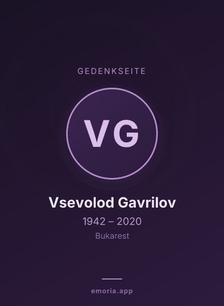 Gedenkportrait von Vsevolod Gavrilov