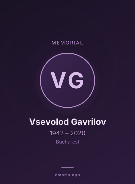 Memorial portrait of Vsevolod Gavrilov