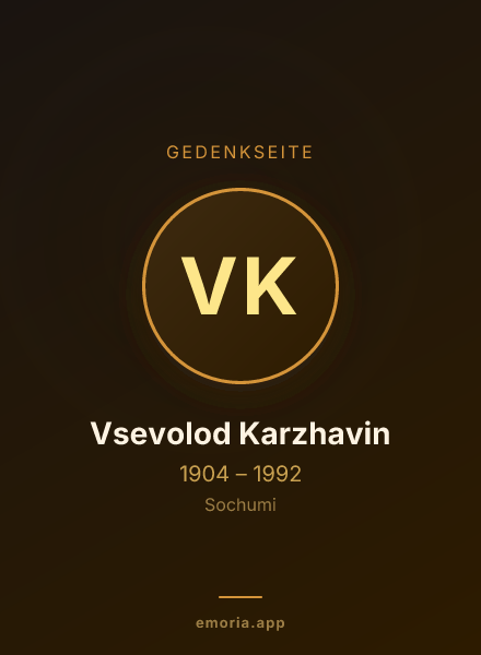 Gedenkportrait von Vsevolod Karzhavin