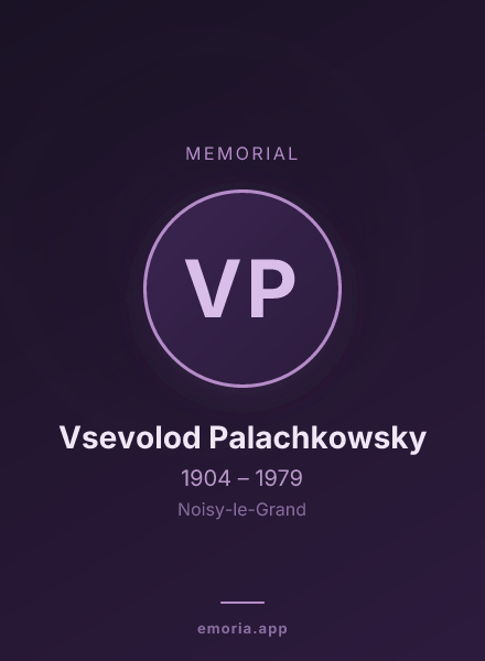 Memorial portrait of Vsevolod Palachkowsky