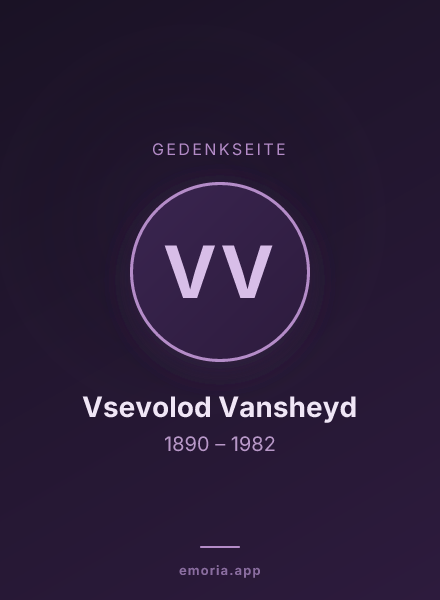 Gedenkportrait von Vsevolod Vansheyd
