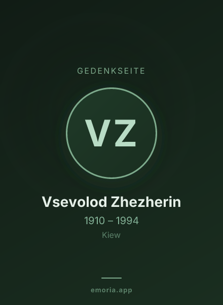 Gedenkportrait von Vsevolod Zhezherin