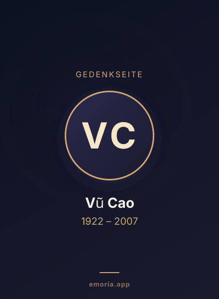 Gedenkportrait von Vũ Cao