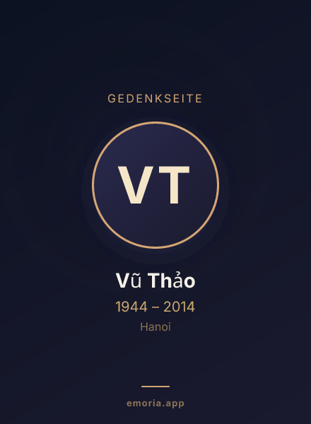 Gedenkportrait von Vũ Thảo