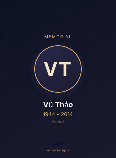 Memorial portrait of Vũ Thảo