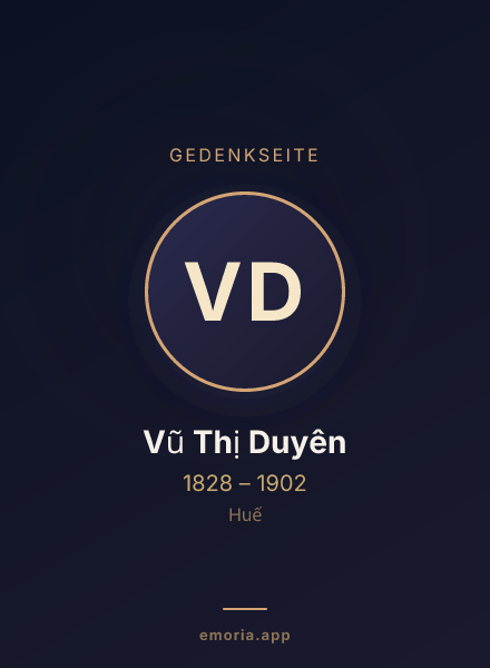 Gedenkportrait von Vũ Thị Duyên