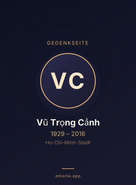 Gedenkportrait von Vũ Trọng Cảnh