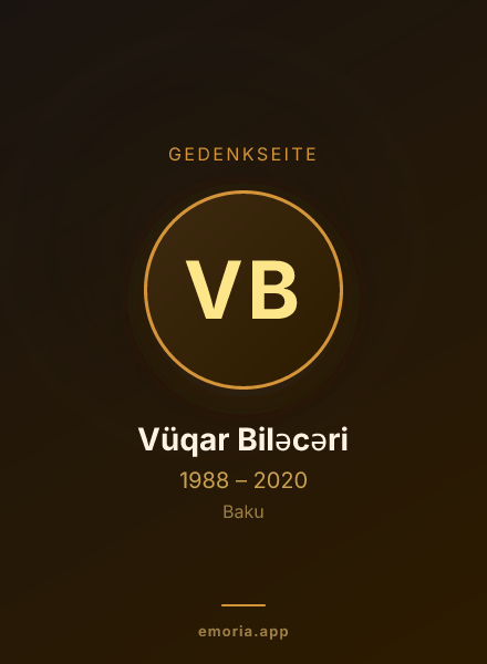 Gedenkportrait von Vüqar Biləcəri