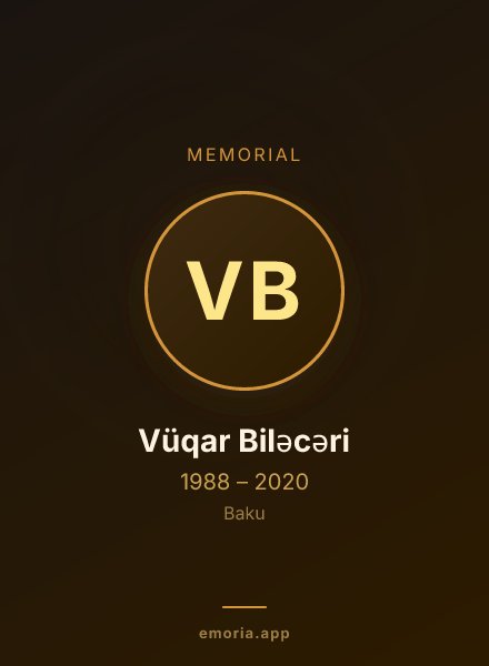 Memorial portrait of Vüqar Biləcəri