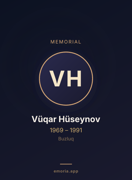 Memorial portrait of Vüqar Hüseynov
