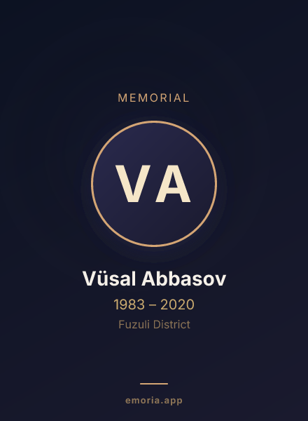 Memorial portrait of Vüsal Abbasov