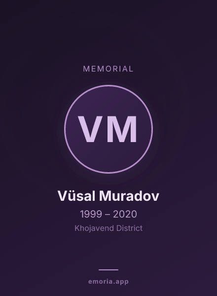 Memorial portrait of Vüsal Muradov