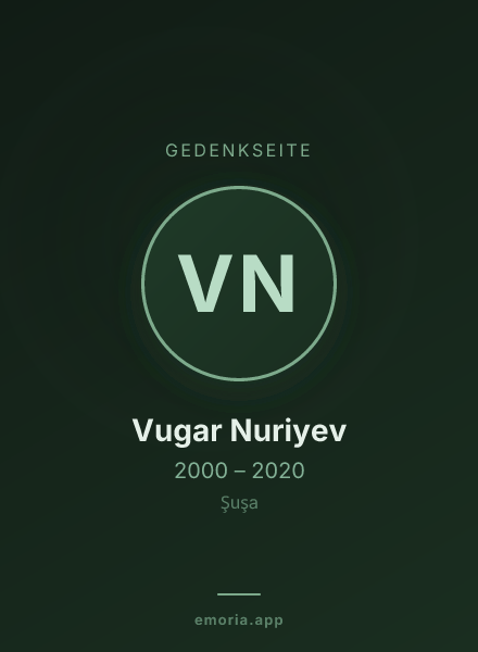 Gedenkportrait von Vugar Nuriyev