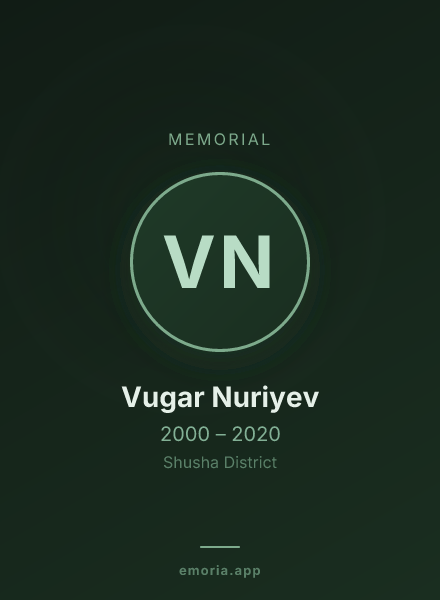 Memorial portrait of Vugar Nuriyev