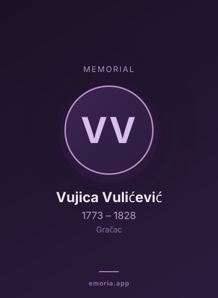 Memorial portrait of Vujica Vulićević