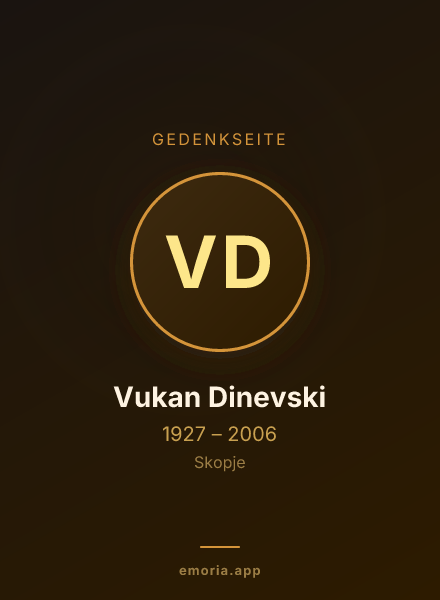 Gedenkportrait von Vukan Dinevski