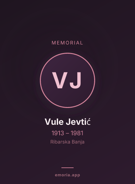 Memorial portrait of Vule Jevtić