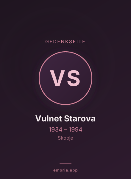 Gedenkportrait von Vulnet Starova
