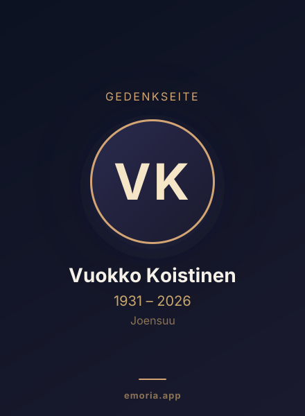 Gedenkportrait von Vuokko Koistinen