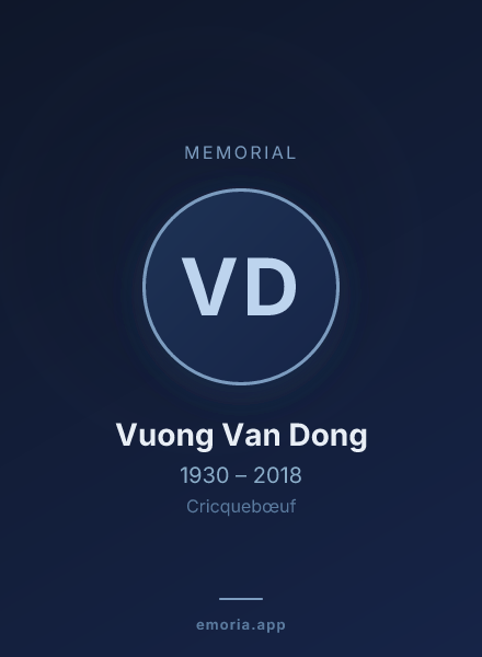 Memorial portrait of Vuong Van Dong