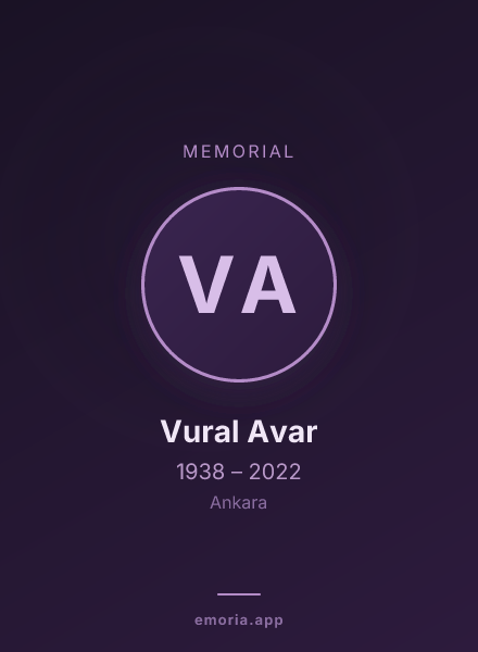 Memorial portrait of Vural Avar