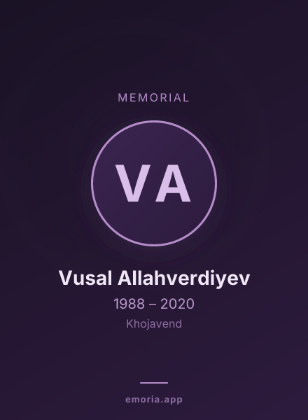 Memorial portrait of Vusal Allahverdiyev