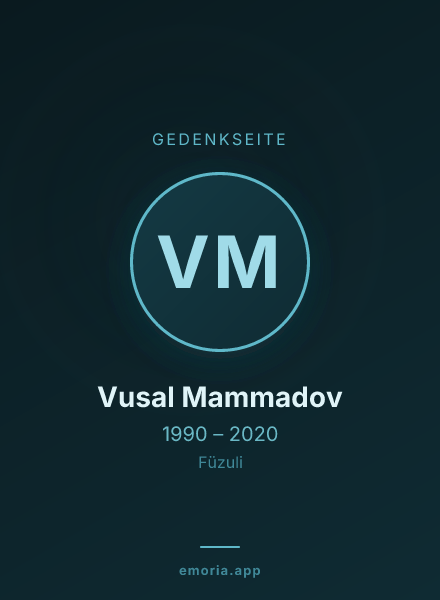 Gedenkportrait von Vusal Mammadov