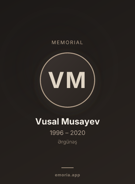 Memorial portrait of Vusal Musayev