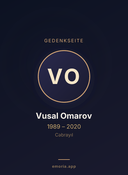 Gedenkportrait von Vusal Omarov