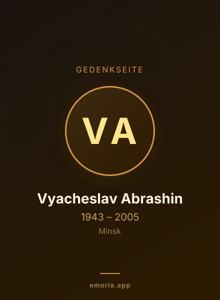 Gedenkportrait von Vyacheslav Abrashin