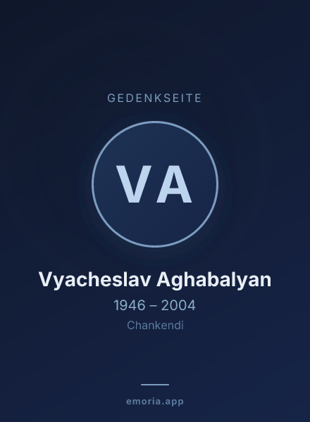 Gedenkportrait von Vyacheslav Aghabalyan