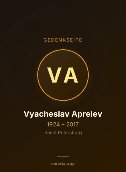 Gedenkportrait von Vyacheslav Aprelev