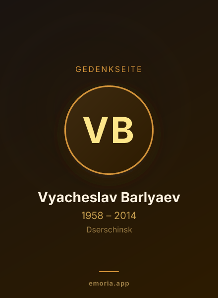Gedenkportrait von Vyacheslav Barlyaev