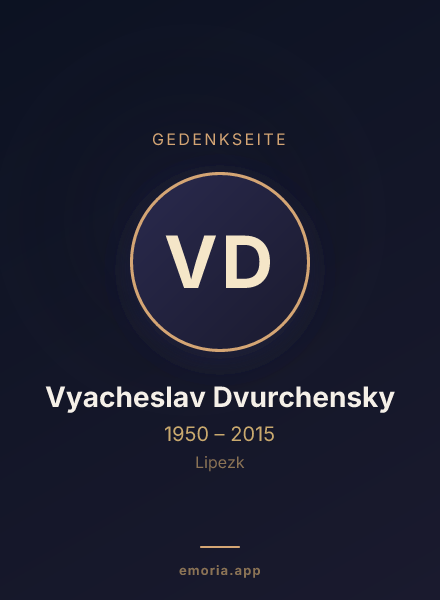 Gedenkportrait von Vyacheslav Dvurchensky