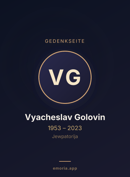 Gedenkportrait von Vyacheslav Golovin