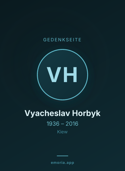 Gedenkportrait von Vyacheslav Horbyk