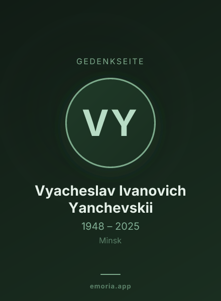Gedenkportrait von Vyacheslav Ivanovich Yanchevskii