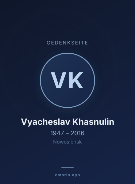 Gedenkportrait von Vyacheslav Khasnulin