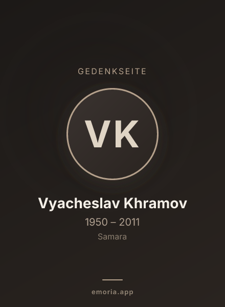 Gedenkportrait von Vyacheslav Khramov
