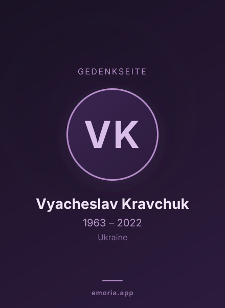 Gedenkportrait von Vyacheslav Kravchuk
