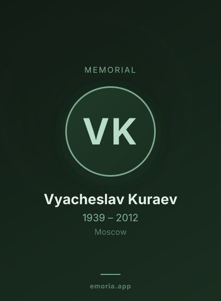 Memorial portrait of Vyacheslav Kuraev